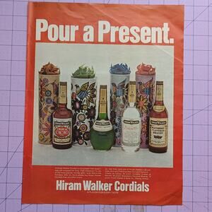 Vintage Print Ad 1969 Hiram Waler Cordials